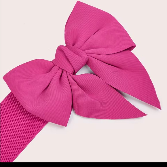 Women's Bowknot Belt - Black, Pink, Red, and Tan - Picture 4 of 11